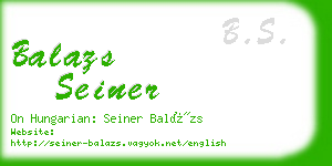 balazs seiner business card